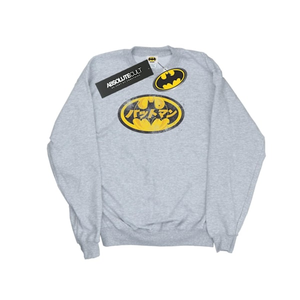 DC Comics Herr Batman Japansk Logotyp Gul Sweatshirt XL Sport Sports Grey XL