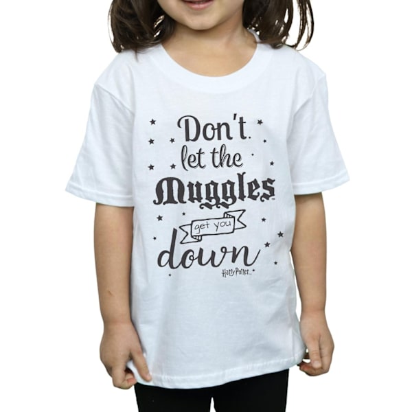 Harry Potter Girls Don´t Let The Muggles Bomull T-shirt 9-11 År White 9-11 Years