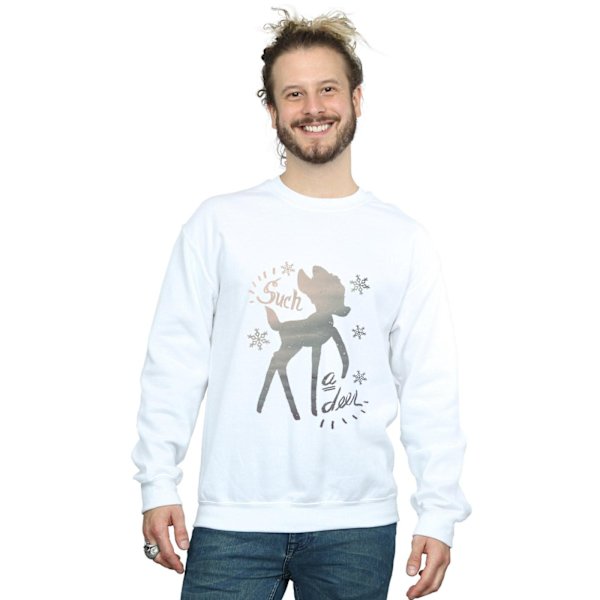 Disney Herr Bambi Vinterhjort Sweatshirt 3XL Vit White 3XL