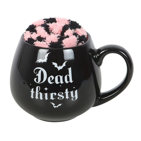 Something Different Dead Thirsty 500ml Mugg och Strump-set One Size Black/Pink One Size