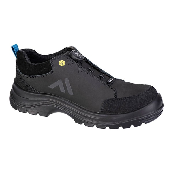 Portwest Unisex Vuxen Ridged Säkerhetsskor i Läder 4 UK Svart/Blå Black/Blue 4 UK