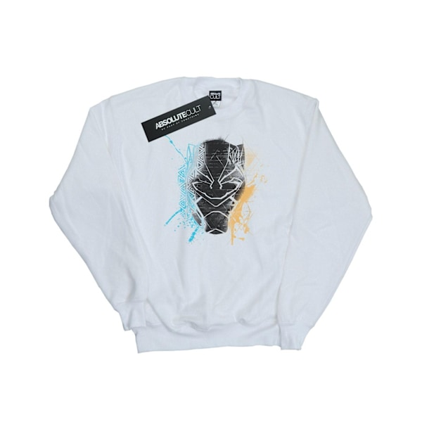 Marvel Herr Svart Panther Splash Sweatshirt M Vit White M