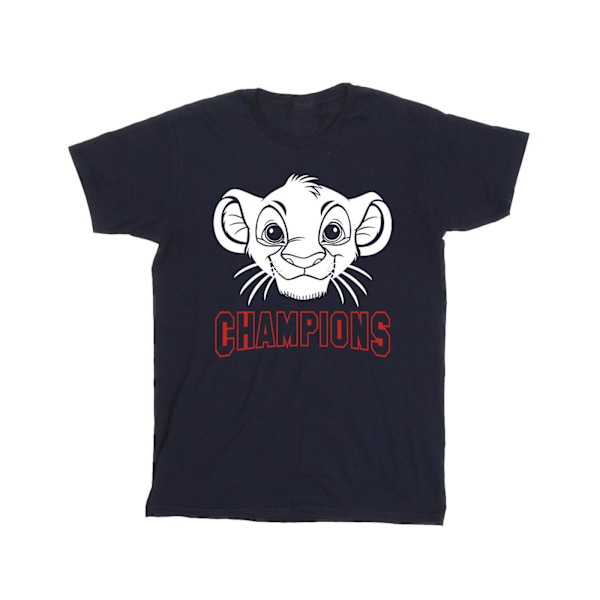 Disney Herr The Lion King Simba Face Champion T-Shirt 5XL Marinblå Navy Blue 5XL