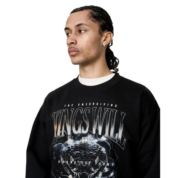 Kings Will Dream Studio Snake Eyes Sweatshirt för män M Black M