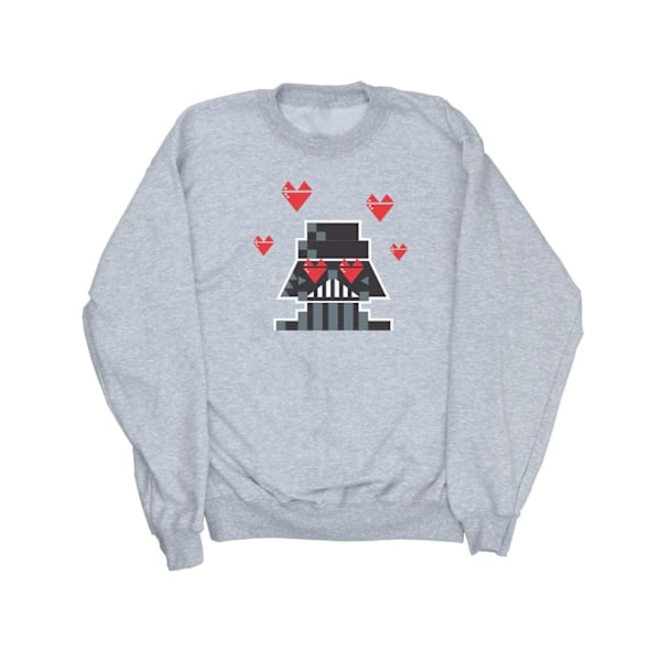 Star Wars Boys Valentines Vader In Love Sweatshirt 7-8 År Sp Sports Grey 7-8 Years