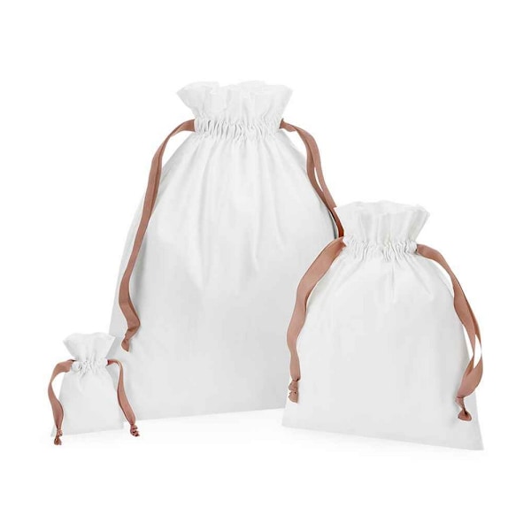 Westford Mill Ribbon Cotton Drawstring M Mjuk Vit/Ljusgrå Soft White/Light Grey M
