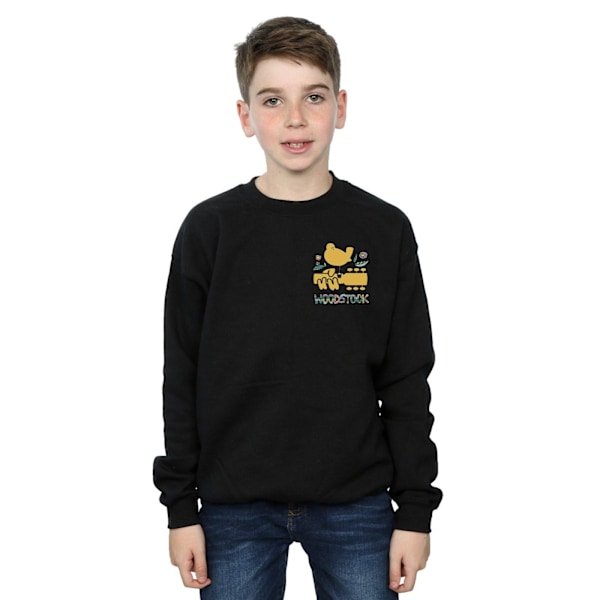 Woodstock Boys Breast Logo Sweatshirt 9-11 år Svart Black 9-11 Years