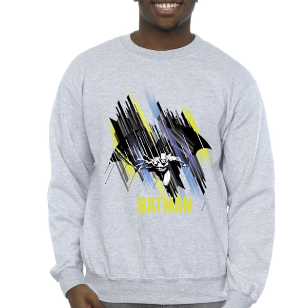 DC Comics Herr Batman Flying Batman Sweatshirt L Sports Grey Sports Grey L