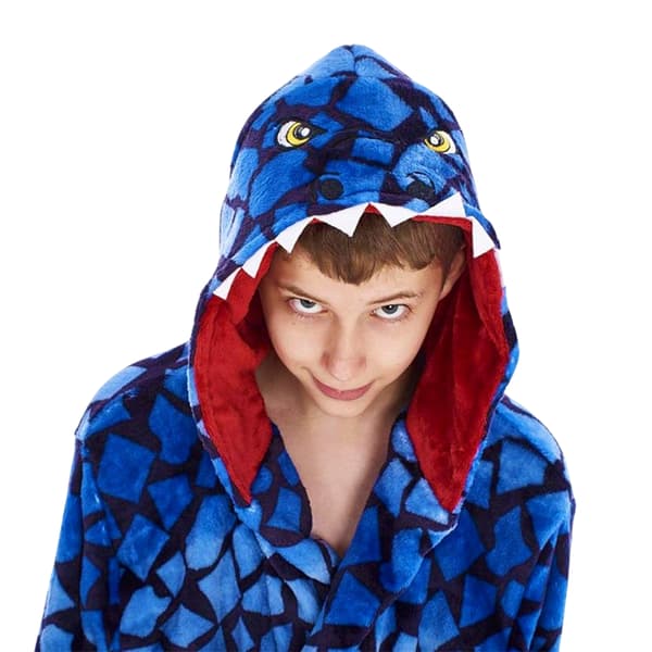 Keanu Morgonrock med Raptor-huvud för Barn 9-10 År Blå Blue 9-10 Years