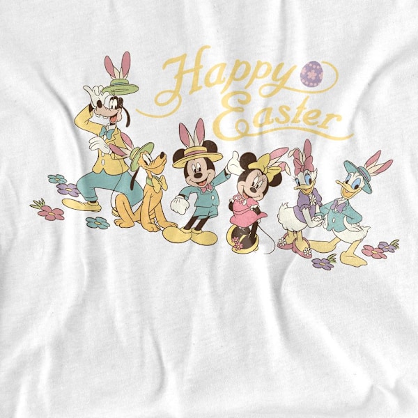 Mickey Mouse Unisex Vuxen Kaninhattar Påsk T-Shirt S Vit White S