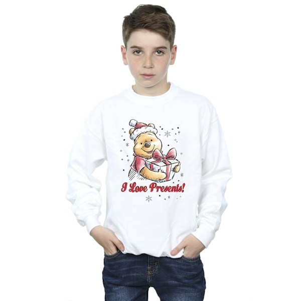 Disney Boys Winnie The Pooh Love Presents Sweatshirt 7-8 år White 7-8 Years