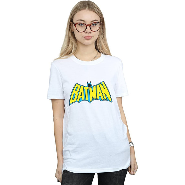 Batman Dam/Dam Retro Logo Bomull Boyfriend T-shirt XL Vit White XL