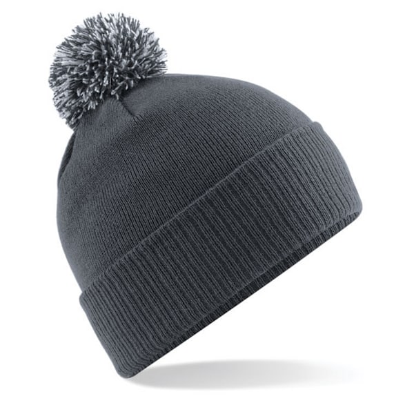 Beechfield Vuxen Unisex Snowstar Mössa En Storlek Grafitgrå Graphite Grey/Light Grey One Size