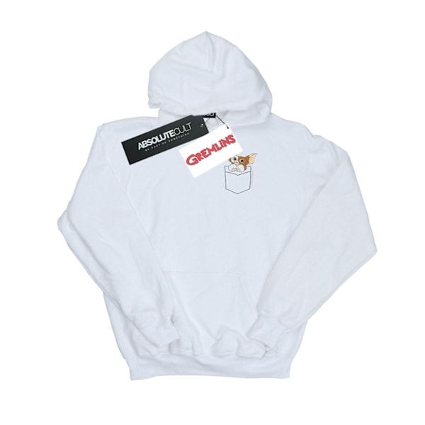 Gremlins Dam/Kvinnor Gizmo Faux Pocket Hoodie XL Vit White XL