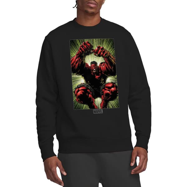 Marvel Unisex Vuxen Red Hulk Attack Sweatshirt M Svart Black M