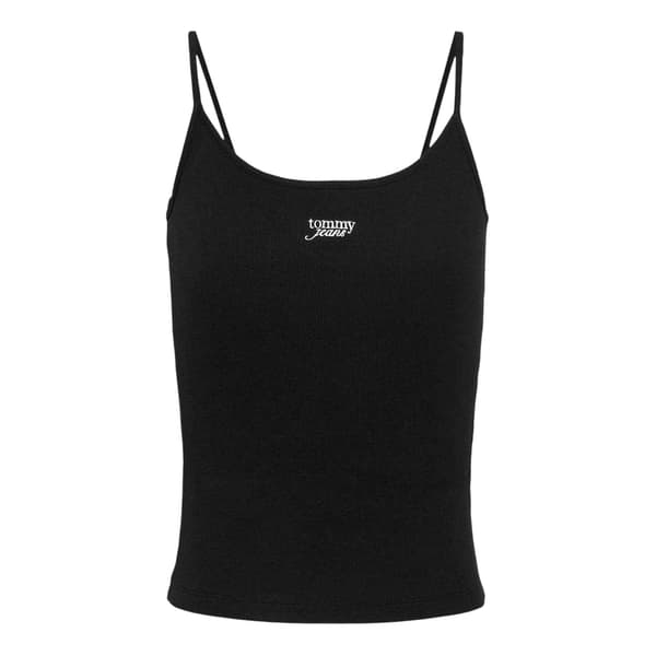 Tommy Jeans Dam/Dam Script Bomullsblandning Spagettiband S Black 14 UK