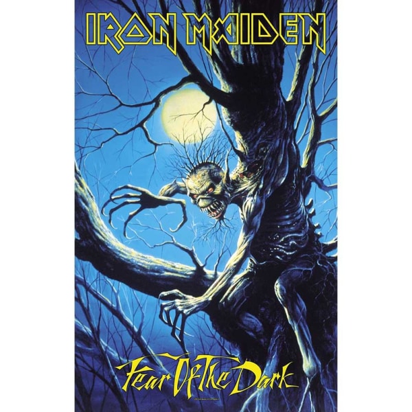 Iron Maiden Fear Of The Dark Textile Poster 106cm x 70cm Blå Blue 106cm x 70cm