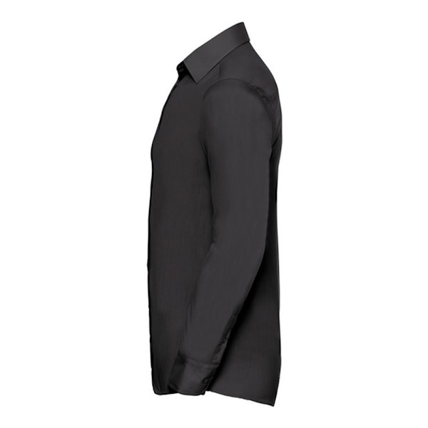Russell Collection Herr Poplin Skräddarsydd Långärmad Skjorta 4XL Black 4XL