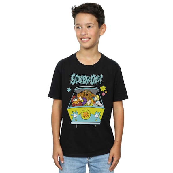 Scooby Doo Boys Mystery Machine Group T-Shirt 7-8 år Svart Black 7-8 Years