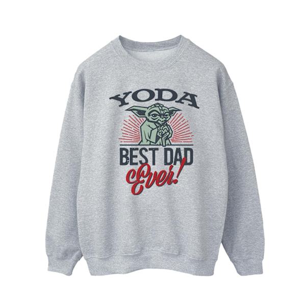 Star Wars Herr Mandalorian Yoda Pappa Sweatshirt L Sports Grey Sports Grey L