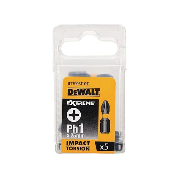 Dewalt Elverktyg Slag Torsionsbits, Phillips PH1 25mm Multi Multi Colour PH1 25mm