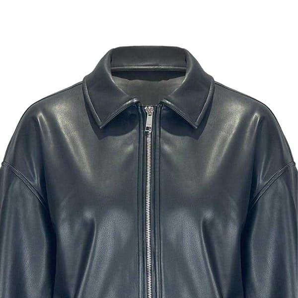 Jack Wills Dam Konstläder Bomberjacka 8 UK Svart Black 8 UK