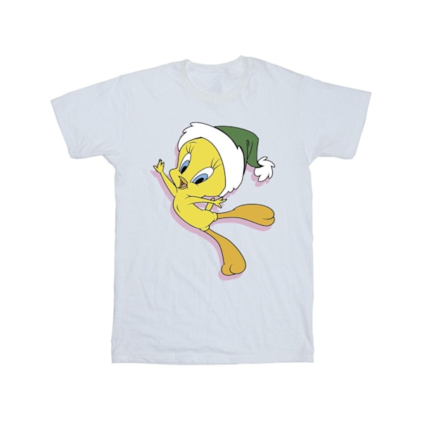 Looney Tunes Flickor Tweety Julhatt Bomull T-shirt 12-13 År White 12-13 Years