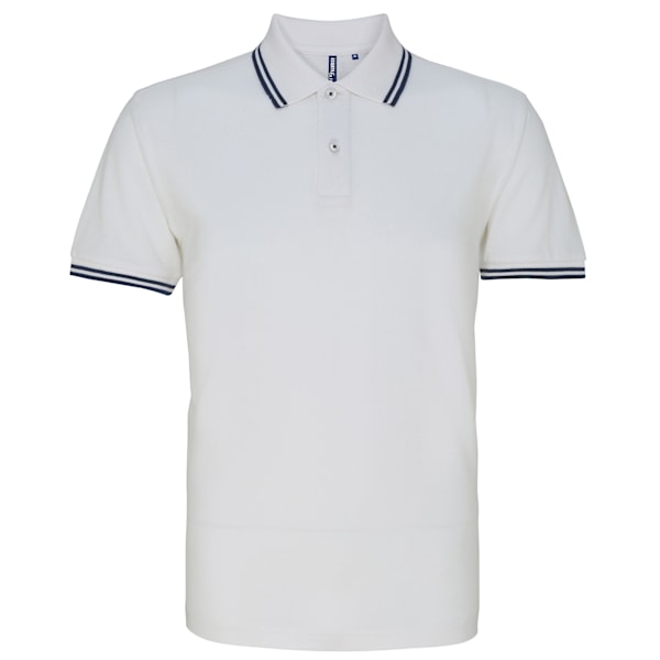 Asquith & Fox Klassisk passform Tipped Poloskjorta L Vit/ Marinblå White/ Navy L