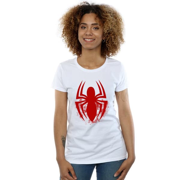 Marvel Dam/Dam Spider-Man Logotyp Emblem Bomulls T-shirt M Vit White M