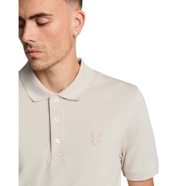 Lyle & Scott Herr Tonal Eagle Pikétröja S Beige Beige S