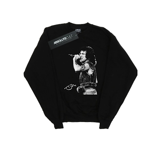 Bon Scott Dam/Kvinnor Signerad Foto Sweatshirt M Svart Black M