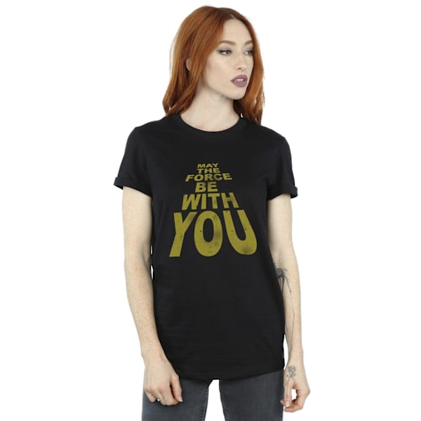 Star Wars Dam/Damer May The Force Be With You Bomullspojkvän Black 4XL