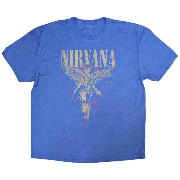 Nirvana Unisex Adult In Utero Bomull T-shirt L Ljusblå Light Blue L