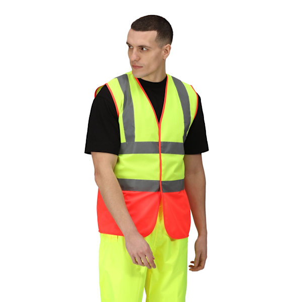 Regatta Pro Tvåfärgad Hi-Vis Väst L Fluro Gul/Röd Fluro Yellow/Red L