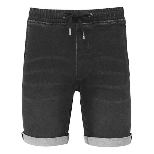 Wombat Herr Denim Shorts med dragsko XL Svart Black XL