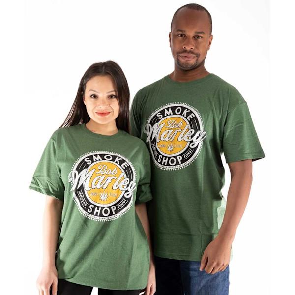Bob Marley Unisex Adult Smoke Shop Bomull T-shirt L Grön Green L