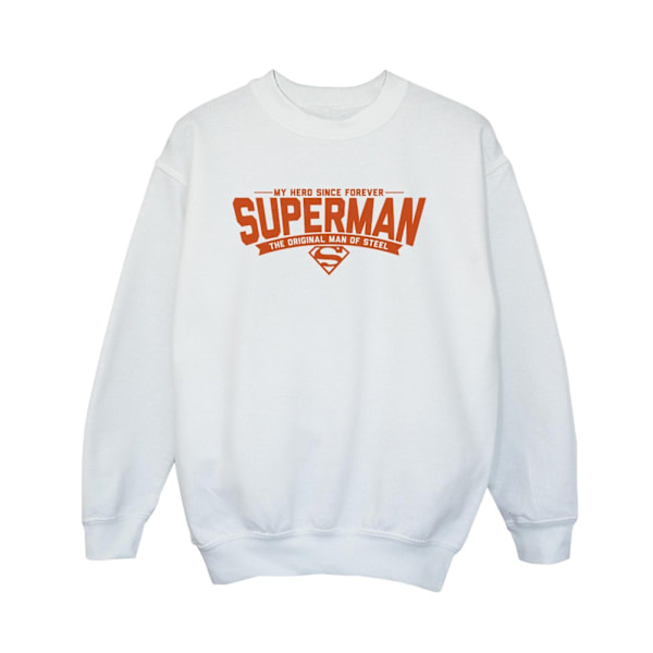 DC Comics Boys Superman Hero Dad Sweatshirt 9-11 år Vit White 9-11 Years