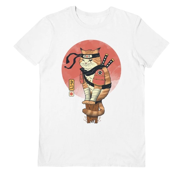 Vincent Trinidad Unisex vuxen Shinobi Cat T-shirt S Vit/Röd/B White/Red/Black S