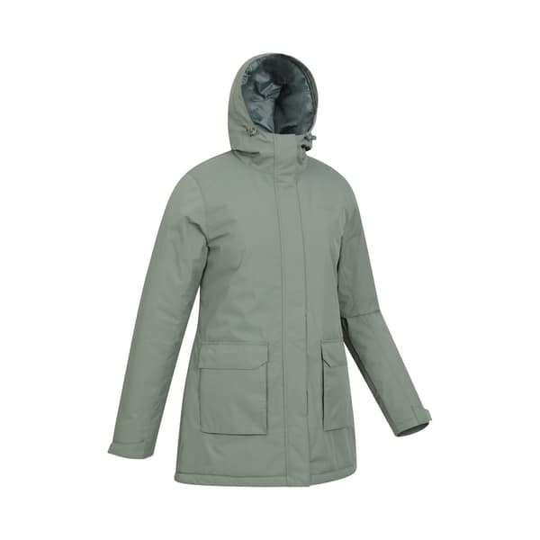 Mountain Warehouse Ranger Vadderad Vattenavvisande Parkas för Dam Dark Khaki 20 UK