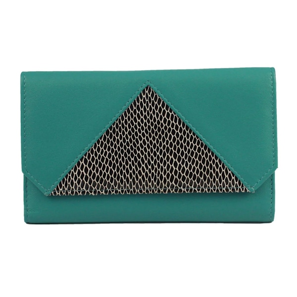 Eastern Counties Leather Connie Snake Print Läderplånbok En Storlek Turquoise/Black One Size
