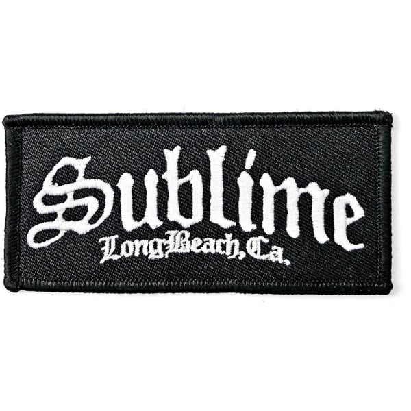 Sublime Long Beach CA Woven Logo Patch One Size Svart/Vit Black/White One Size