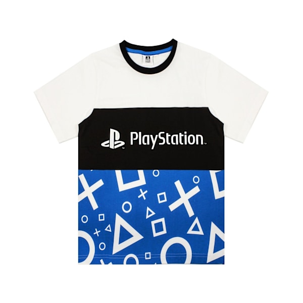 Playstation Boys Logo Pyjamas Set 7-8 år Svart/Vit/Blå Black/White/Blue 7-8 Years