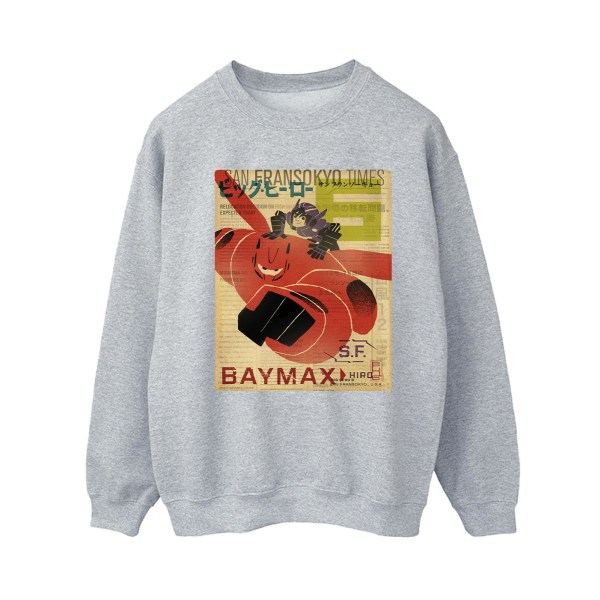 Disney Dam/Dam Big Hero 6 Baymax Flying Baymax Newspaper Sports Grey L