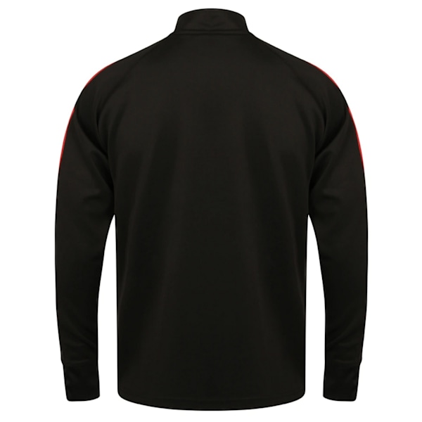 Finden & Hales Herr Kontrast Panel Stickad Träningsdräkt Top M Svart Black/Red M