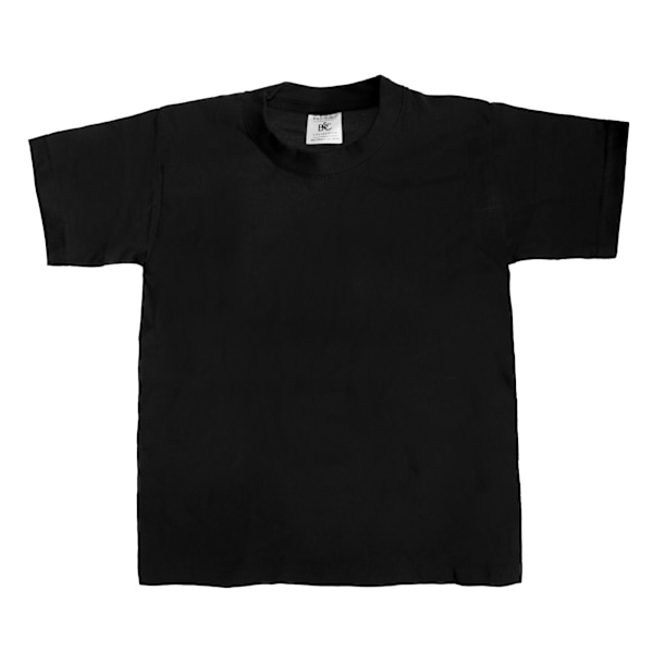 B&C Kids/Childrens Exact 190 Kortärmad T-shirt 7-8 Svart Black 7-8