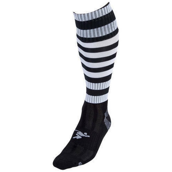 Precision Barn/Barn Pro Randiga Fotbollsstrumpor 12 UK Barn- Black/White 12 UK Child-2 UK