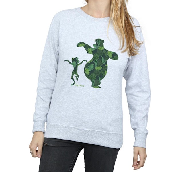 Disney Dam/Kvinnor Djungelboken Mowgli Och Baloo Dans Sweatshirt Heather Grey XXL