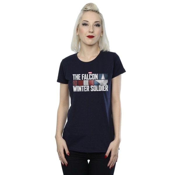 Marvel Womens/Ladies The Falcon And The Winter Soldier Logo Spjälsäng Navy Blue L