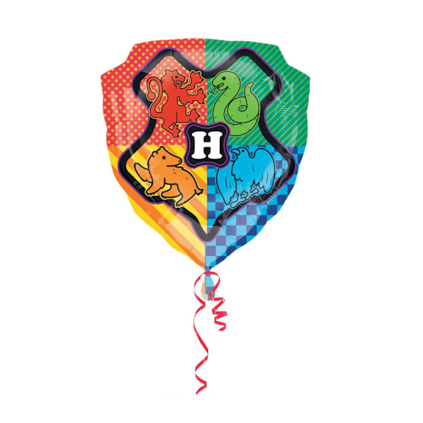 Harry Potter SuperShape Hogwarts Crest Folieballong 18 tum Flerfärgad Multicoloured 18in