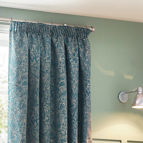 Wylder Nature Grantley Jacquard Pencil Pleat Gardiner 229cm x 1 Wedgewood 229cm x 183cm